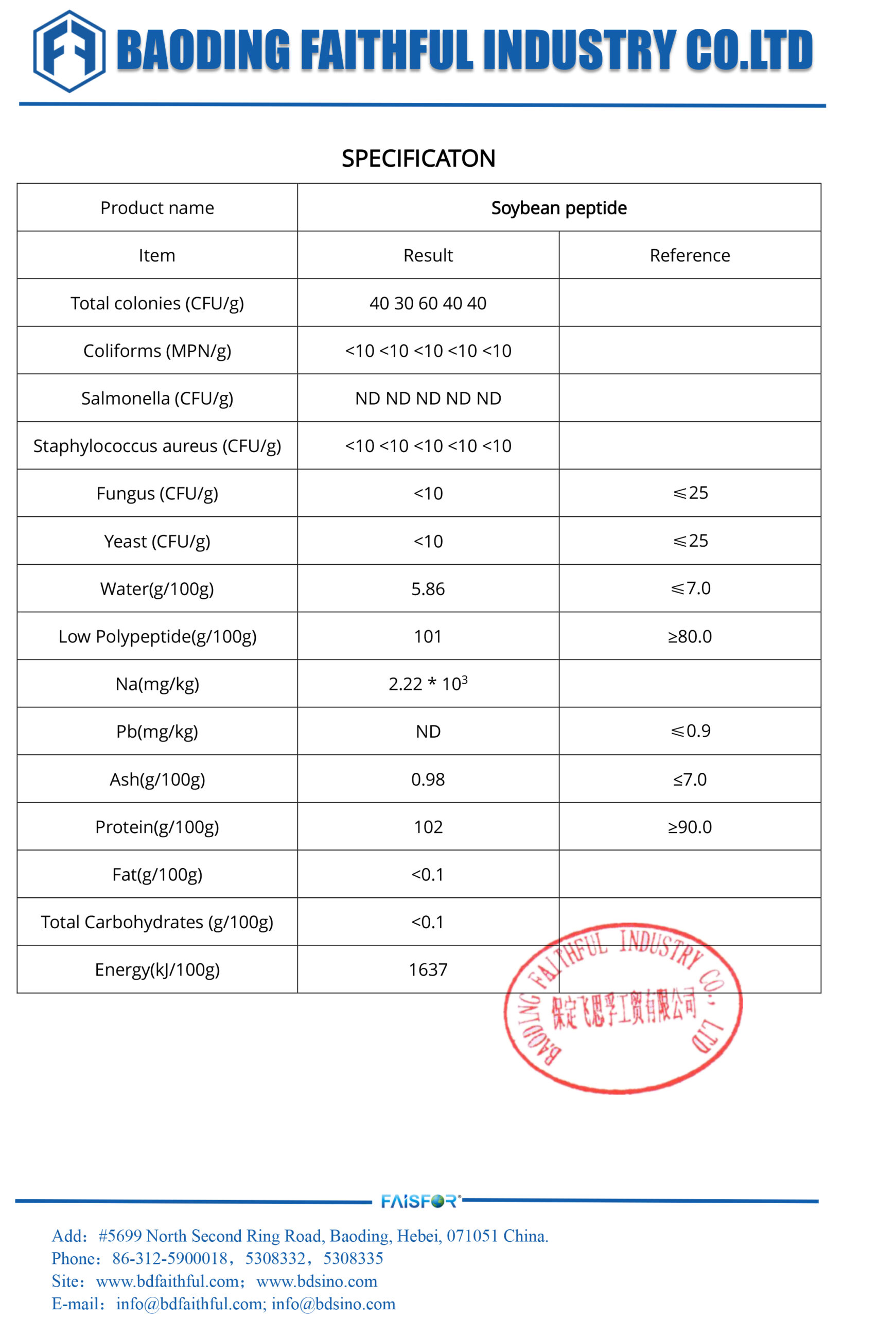 Soybean protein peptide - FAISFOR